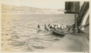 Image: Eskimos [Inuit] coming aboard